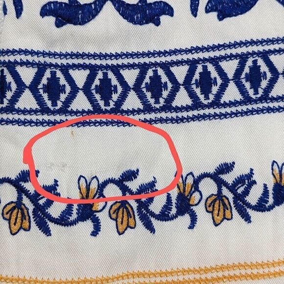 Skies Are Blue Dress Womens Small Floral Boho Embroidered Fringe Halter Summer - Picture 11 of 14